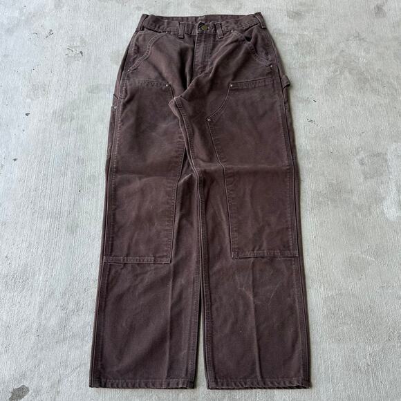 Vintage Y2K Carhartt DKB brown double knee work wear carpenter pants - Picture 1 of 8